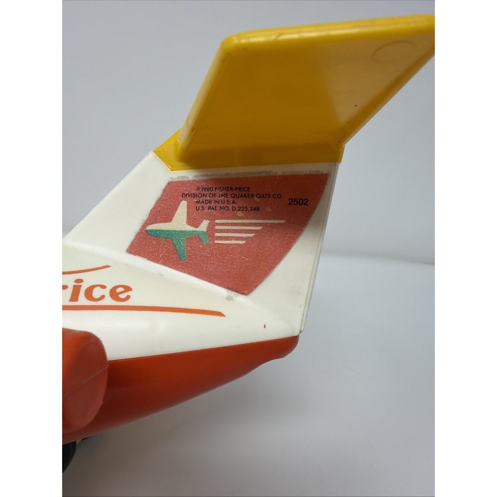 Fisher Price - Little People - Jet Airplane - White/Orange/Yellow - #2502 - Picture 6 of 12